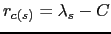 $r_{c(s)} = \lambda_s - C$